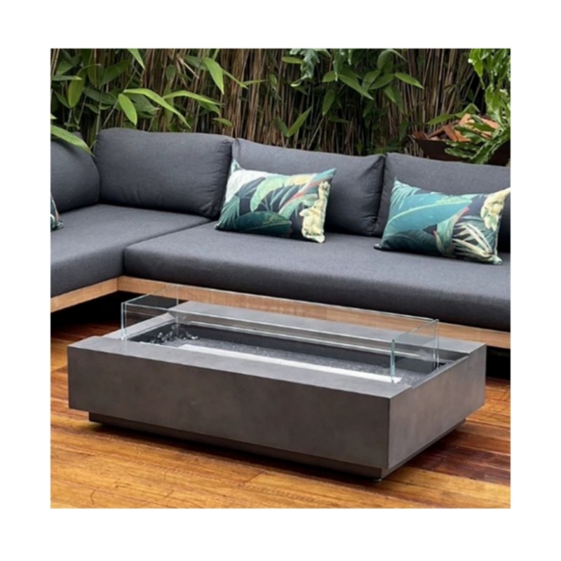 Outdoor Furniture With Fire Pit - مجموعة أثاث خارجي حديثة من الفولاذ