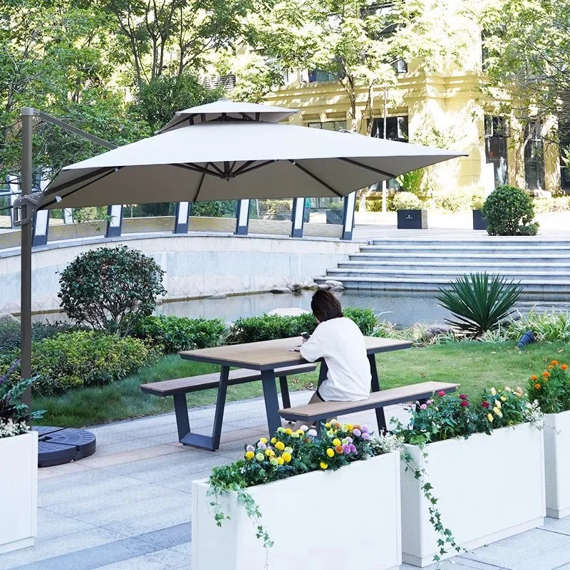 Outdoor Furniture One Piece - طقم طاولة وكراسي خشبية بلاستيكية للاستخدام