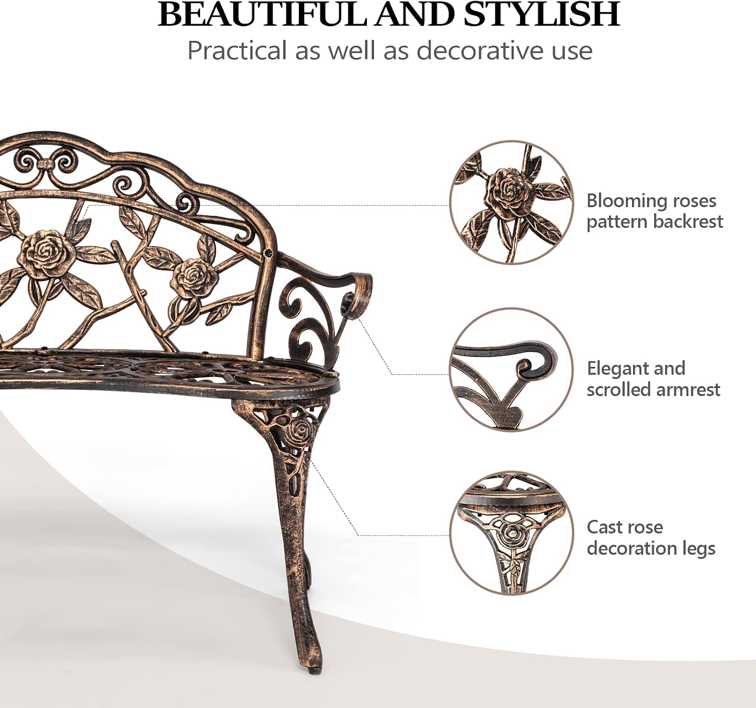 مقعد حديقة معدني خارجي، كرسي ح - مراجعة Outdoor Furniture One Piece وسعره