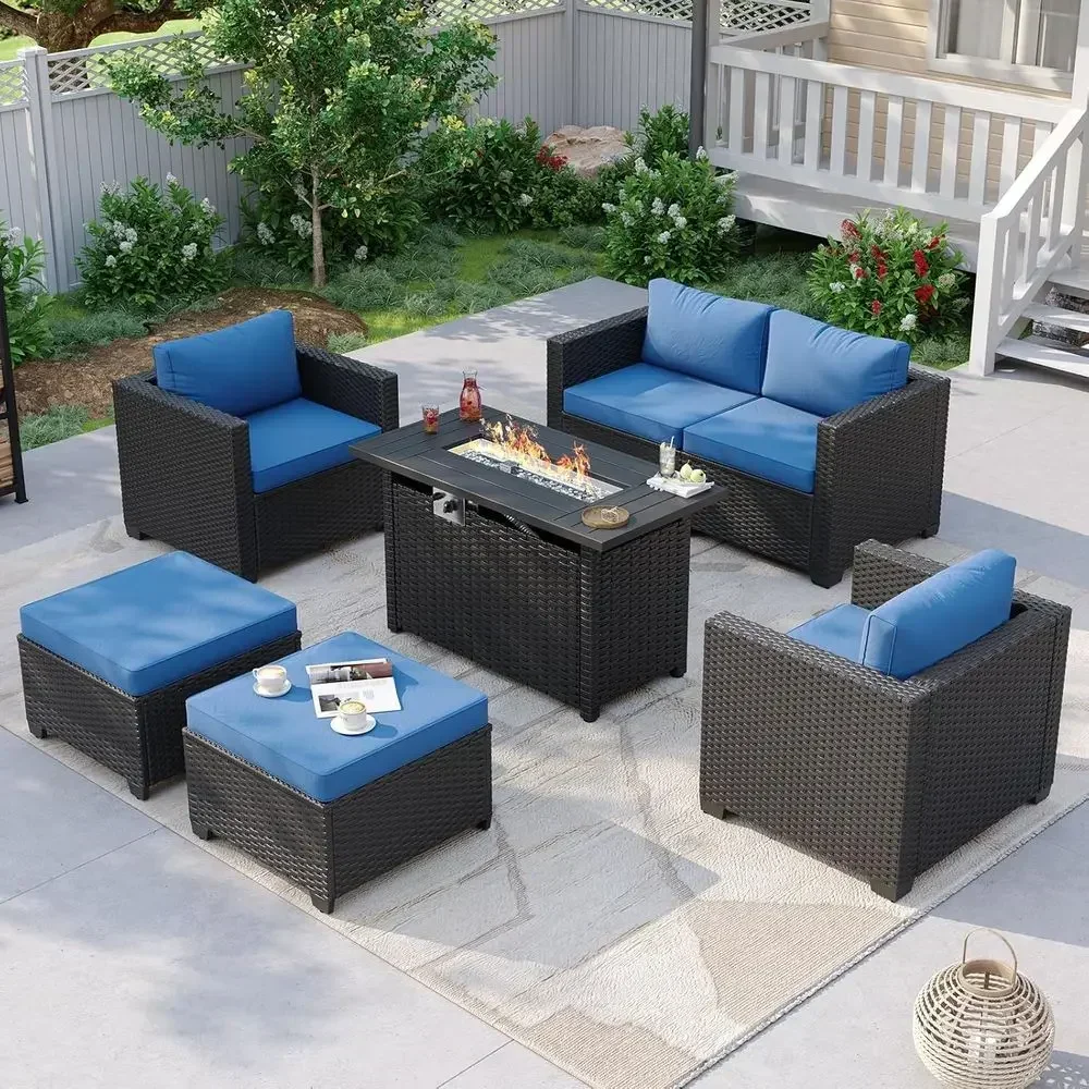 طقم أثاث خارجي لـ 6 أشخاص مع ط - مراجعة Outdoor Furniture With Fire Pit وسعره