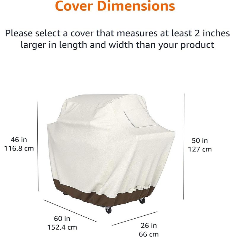 غطاء شواء خارجي 210D بيج مقاوم - مراجعة Outdoor Furniture Manufacturer وسعره