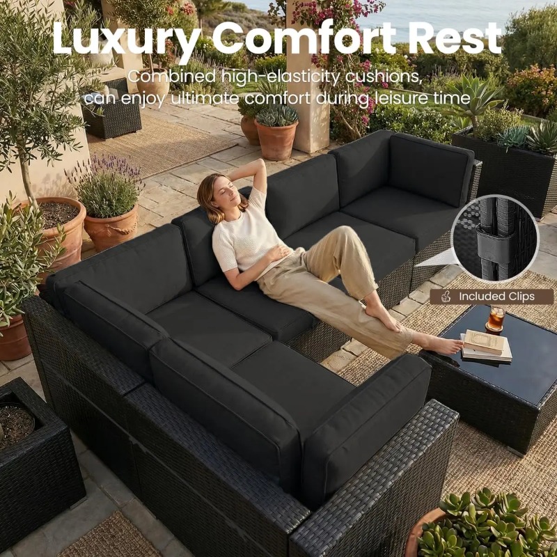 طقم أريكة من 8 قطع مصنوع من ال - مراجعة Outdoor Furniture With Fire Pit وسعره