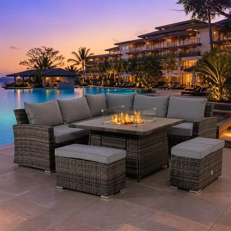 مجموعة أثاث حدائق عصرية مع حفر - مراجعة Outdoor Furniture With Fire Pit وسعره