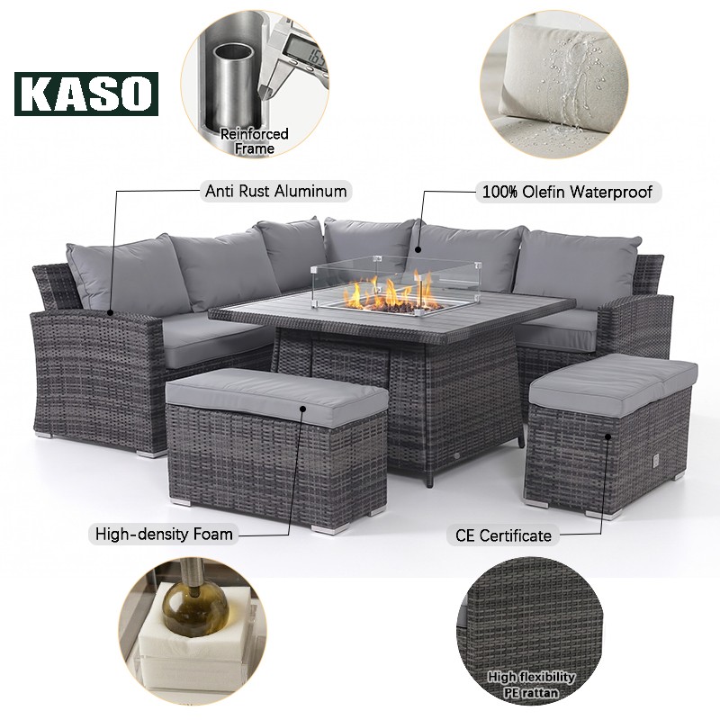 مجموعة أثاث حدائق عصرية مع حفر - مراجعة Outdoor Furniture With Fire Pit وسعره