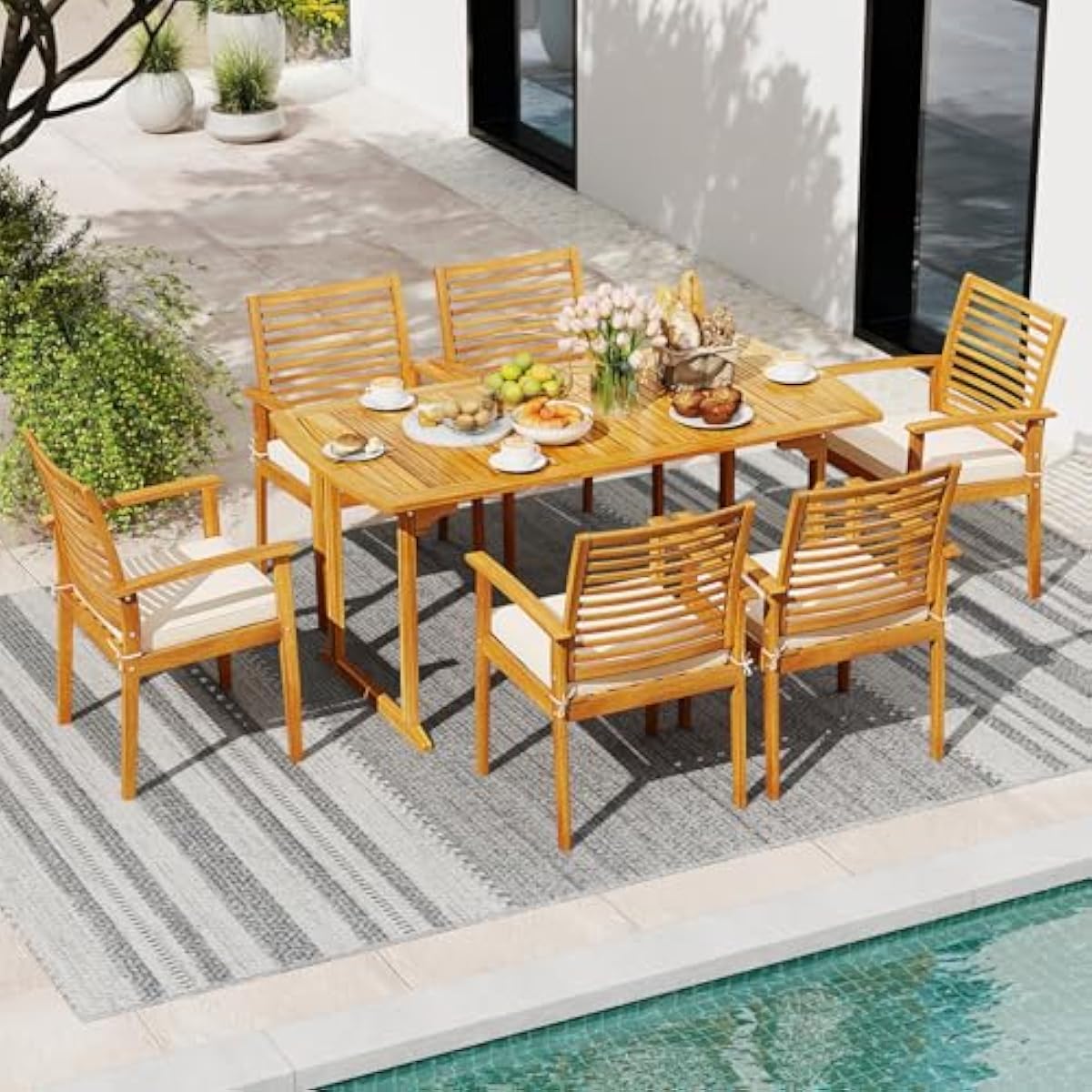 مجموعة طعام خارجية مكونة من سب - مراجعة Outdoor Furniture One Piece وسعره