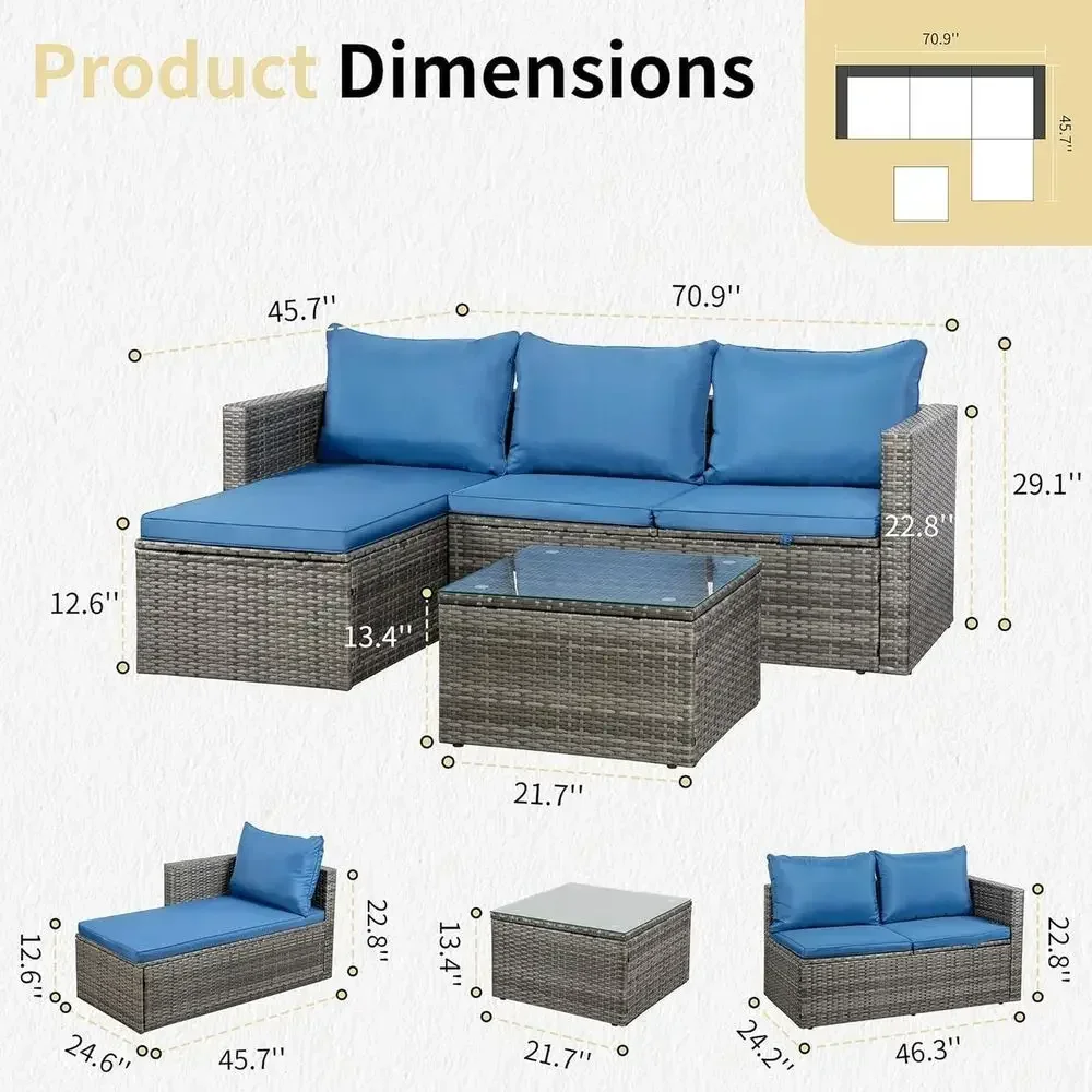 طقم أثاث خارجي من الخيزران مكو - مراجعة Outdoor Furniture With Fire Pit وسعره