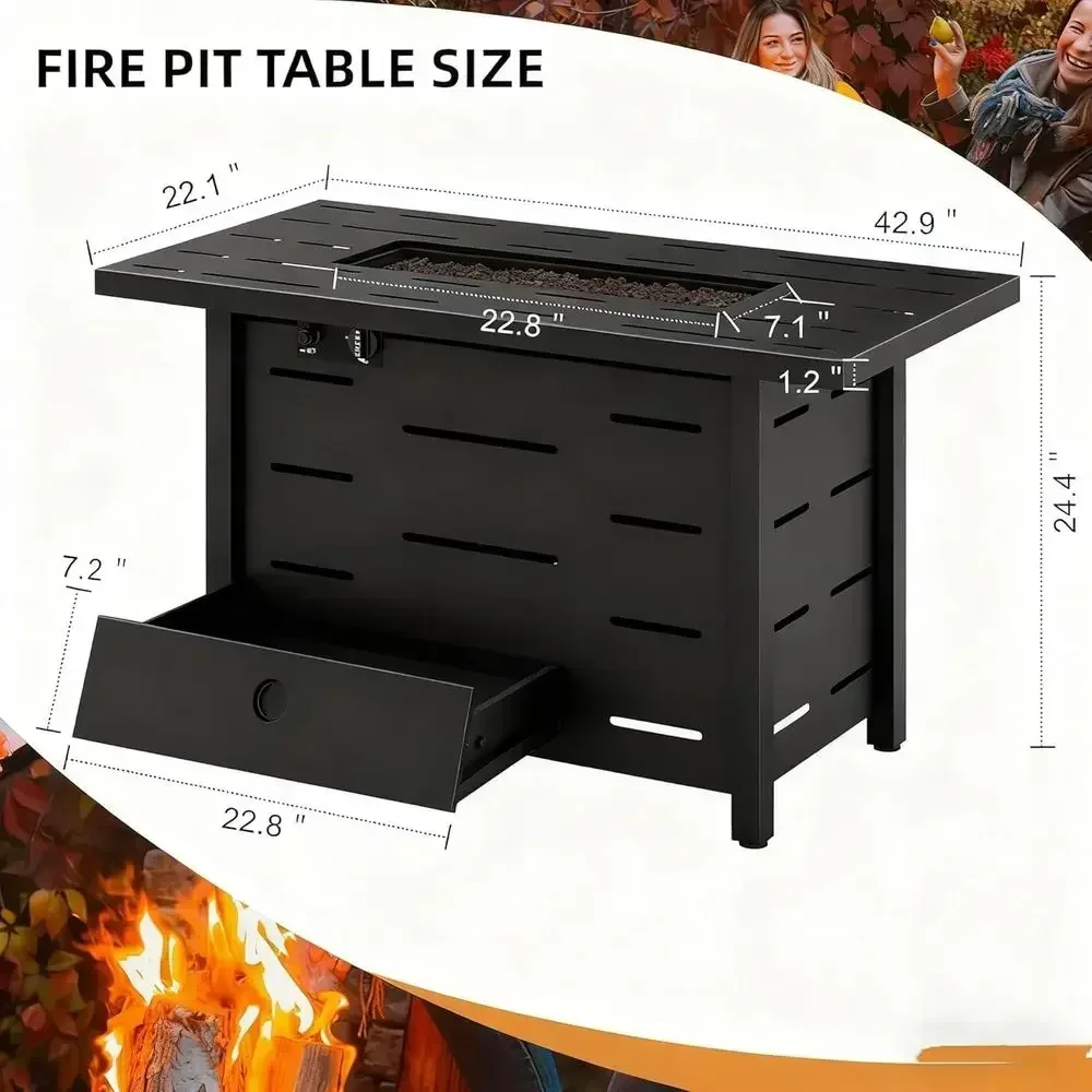 طقم أثاث خارجي من الخيزران مكو - مراجعة Outdoor Furniture With Fire Pit وسعره