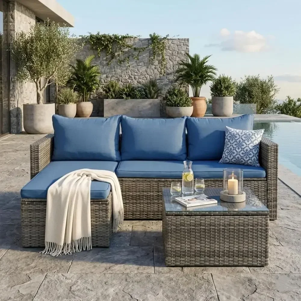 طقم أثاث خارجي من الخيزران مكو - مراجعة Outdoor Furniture With Fire Pit وسعره